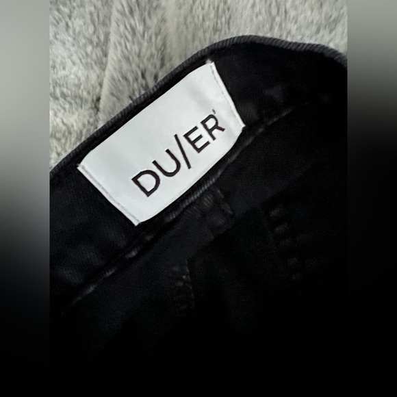 Duer Women’s Midweight Denim High Rise Straight Aged Black DU/ER Jeans 30x29 - Picture 5 of 7